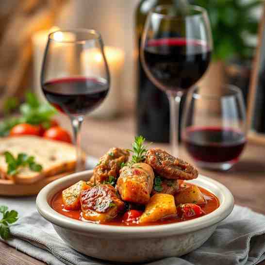 Maltese Rabbit Stew - Best Red Wine for Stew & Pairing