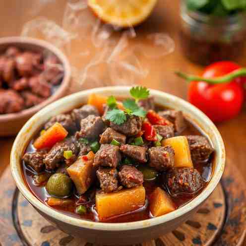 Mary Ann's Beef Isombe - Healthy & Hearty Rwandan Stew