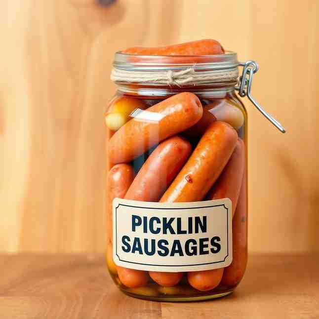 Make Pickled Sausages in a Jar