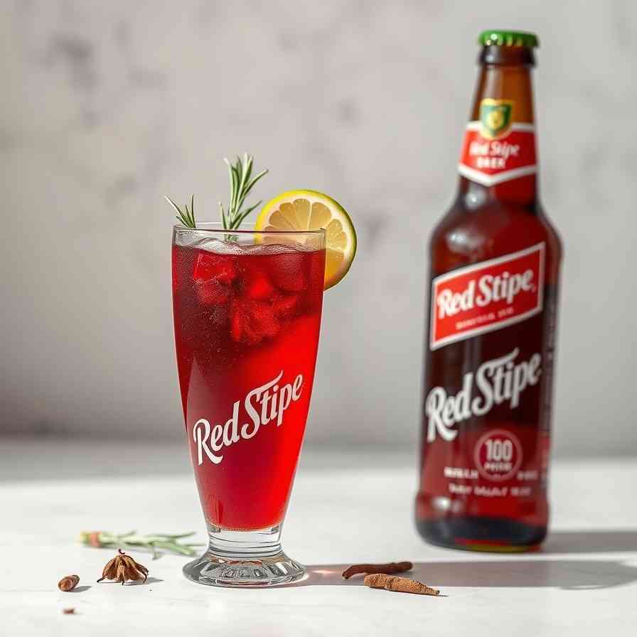 Red Stripe Sorrel - Holiday Drink Recipe