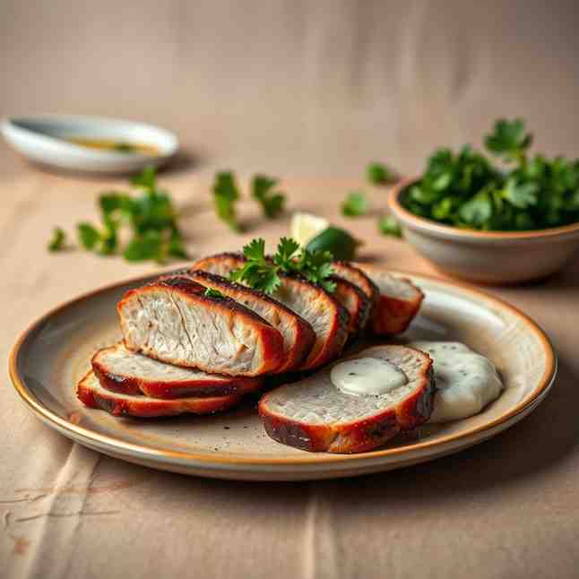 Crispy Roast Pork Belly with Danish Parsley Sauce – Easy Recipe