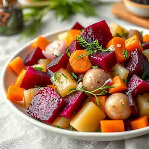 Estonian Rosolje - Salad with Beets