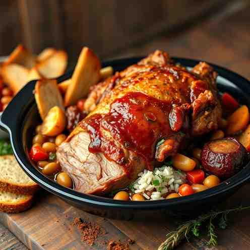 Slow Cooker Pork Shoulder Recipe - Hearty Portuguese Feijoada
