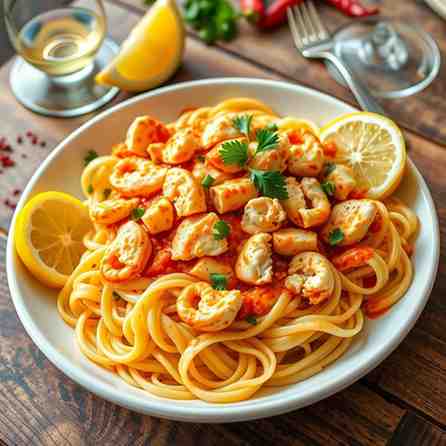 Spicy Crab Linguine - Easy Crab Meat Pasta Recipe