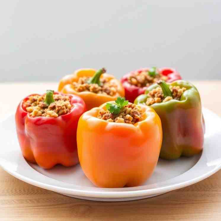 Stuffed Peppers - Rice & Ground Beef Recipe
