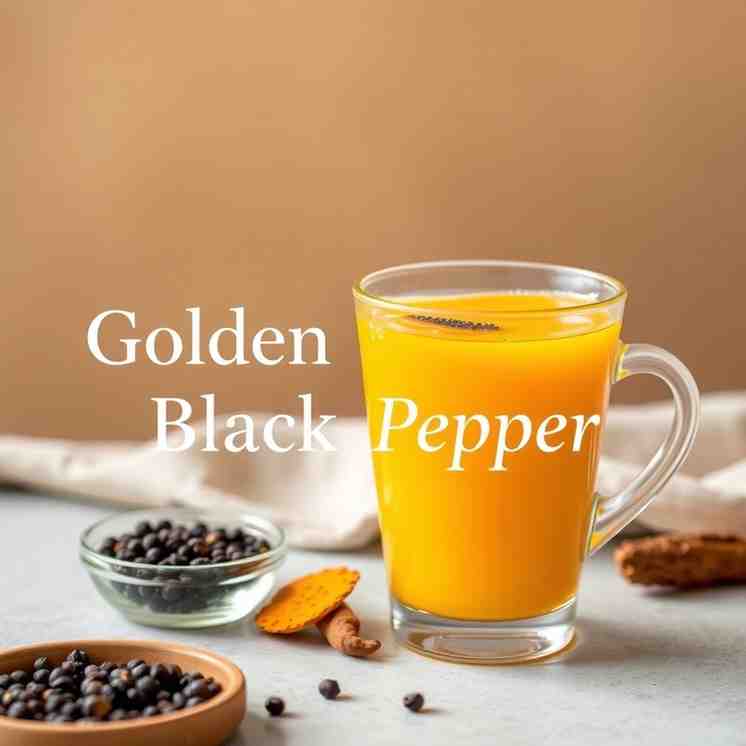 Golden Turmeric + Black Pepper Drink for Cold Relief