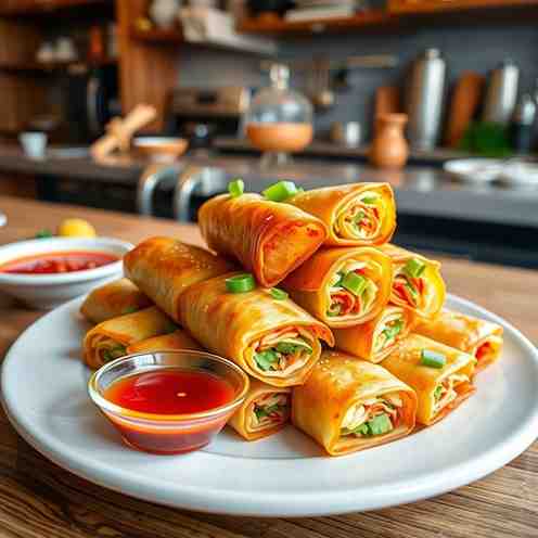 Golden Crisp - Chinese Vegetable Spring Rolls Recipe